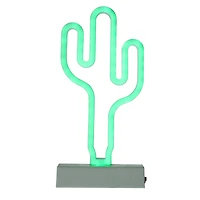 LED cactus neon sign with stand 12in, battery operated