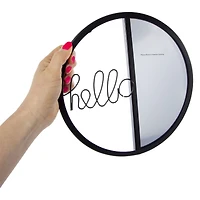 metal letter mirror 10in - hello