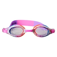 girl's printed swim goggles - butterflies