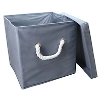lidded collapsible storage cube 11in