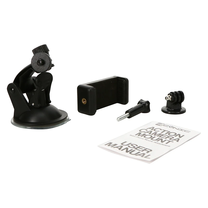 action camera mount w/ phone mount attachment