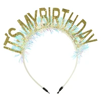 it's my birthday headband - gold
