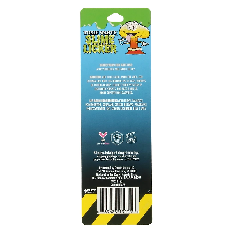 slime licker flavored lip balm, strawberry 0.67oz