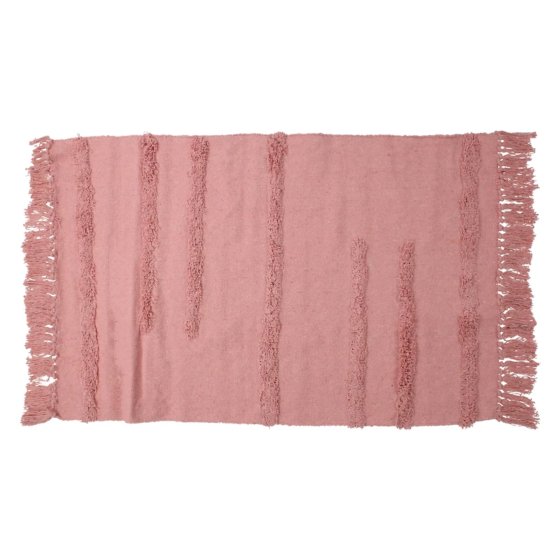 over-tufted rug 2ft x 3ft - pink