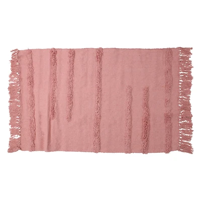 over-tufted rug 2ft x 3ft - pink