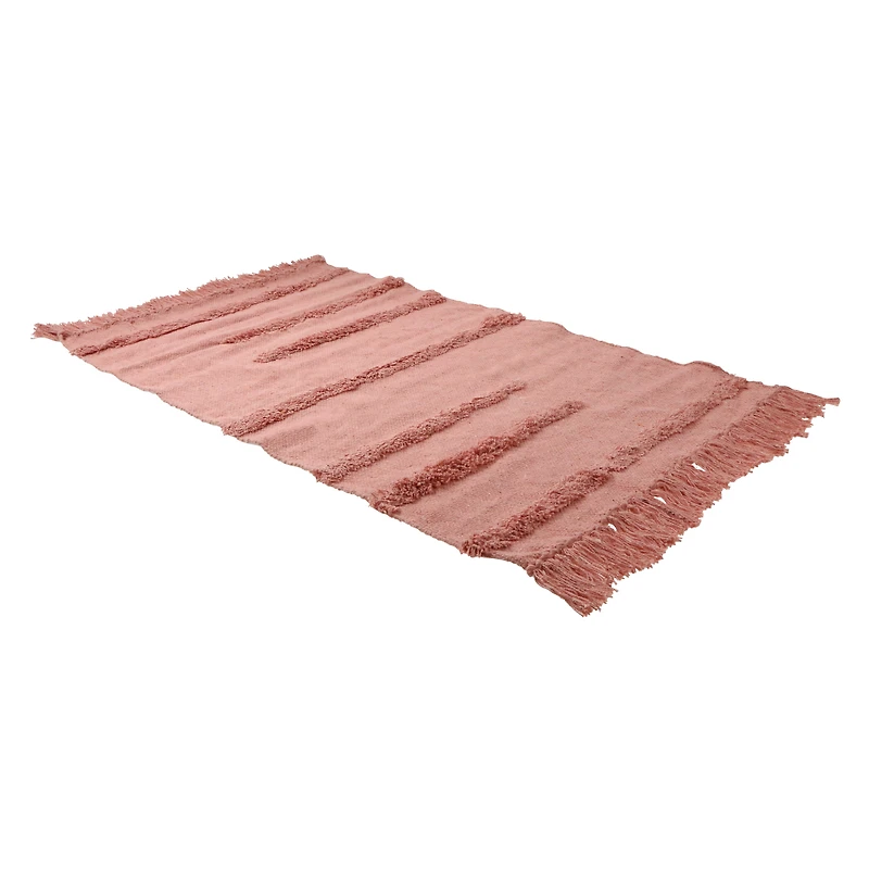 over-tufted rug 2ft x 3ft - pink