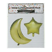 moon & star mylar balloon kit 2-pack