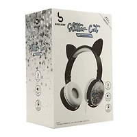 glitter cat shaky headphones with mic