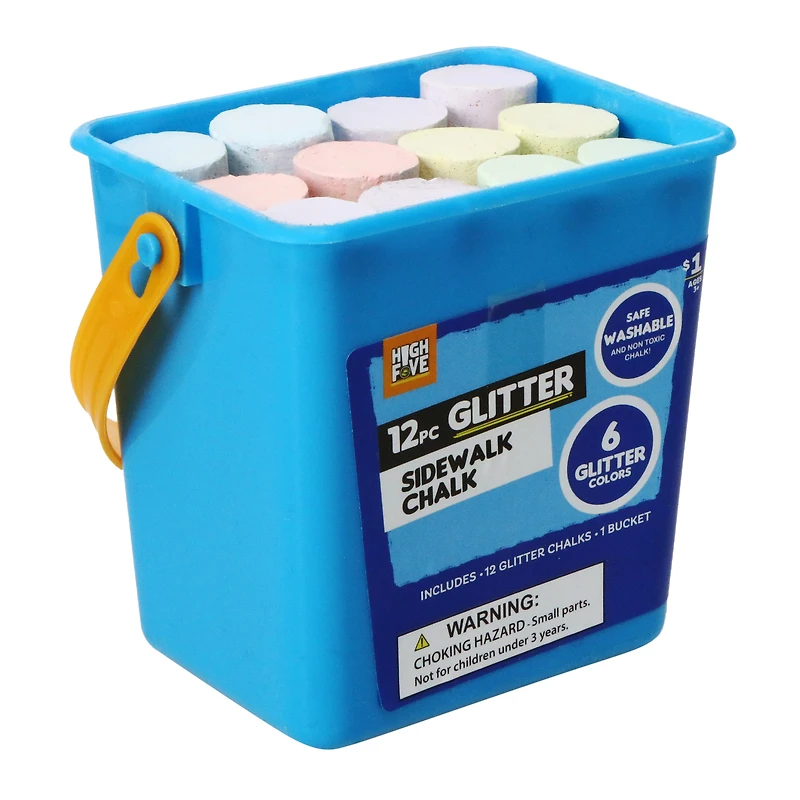 12-piece basic sidewalk chalk bucket (styles may vary)