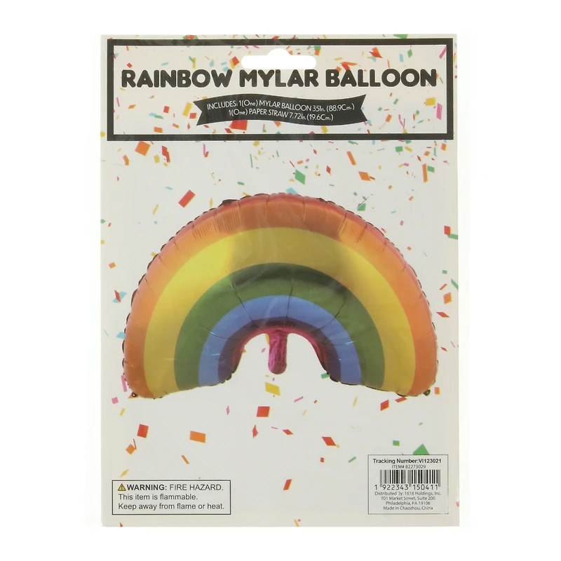 rainbow mylar balloon 35in