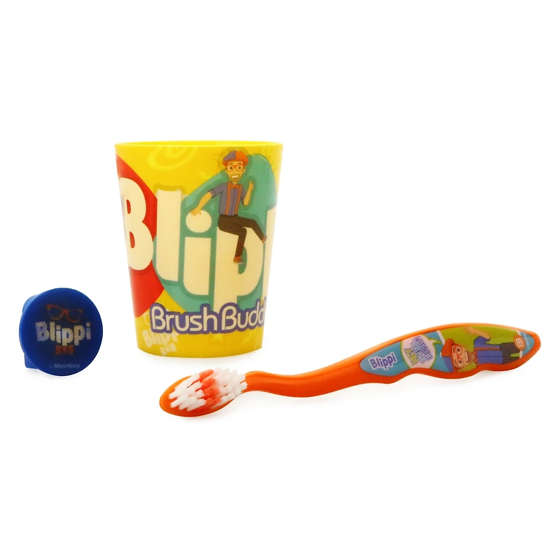 brush buddies™ blippi kid's toothbrush set