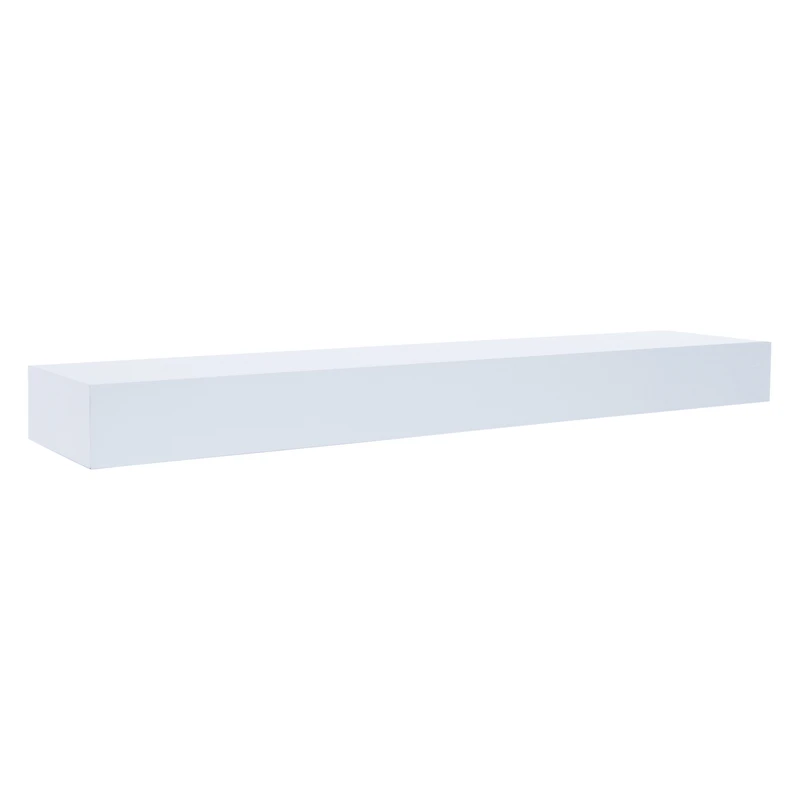wooden floating wall shelf 18in - white