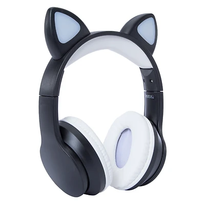 color-change bluetooth LED cat ear headphones w/ mic