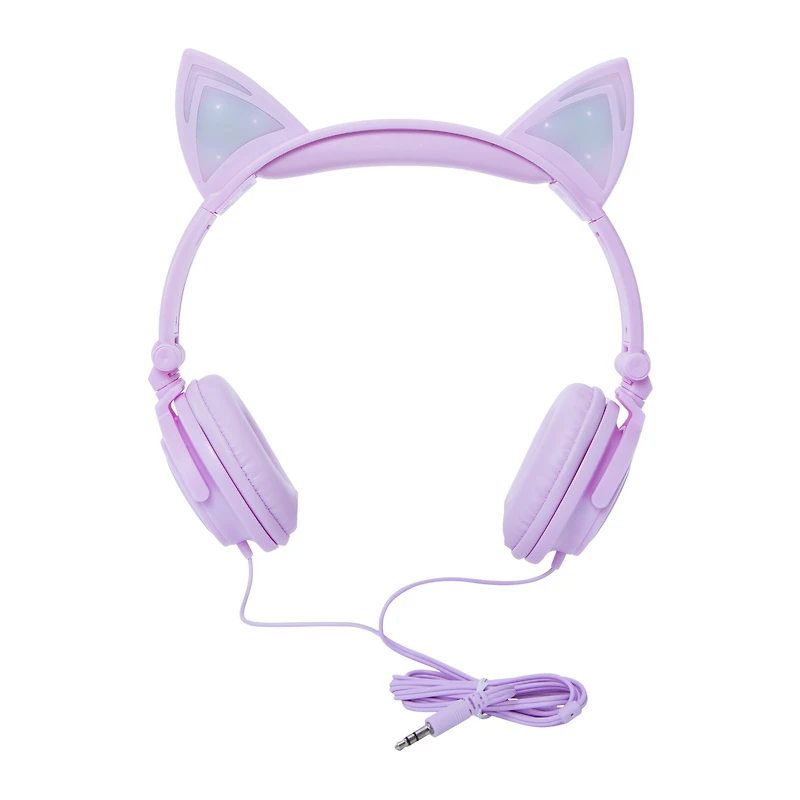 LED light up animal ears headphones - panda