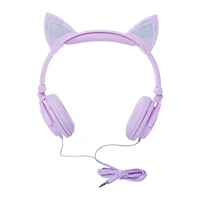LED light up animal ears headphones - panda