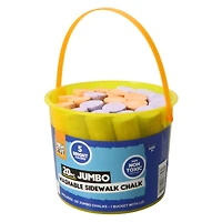 20-piece jumbo washable sidewalk chalk bucket