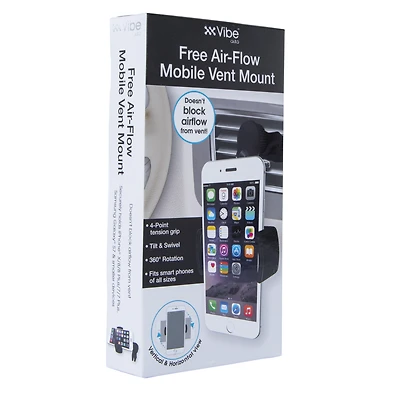 free air-flow mobile phone vent mount