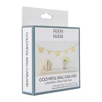 silver metal wall garland 2.5ft - stars