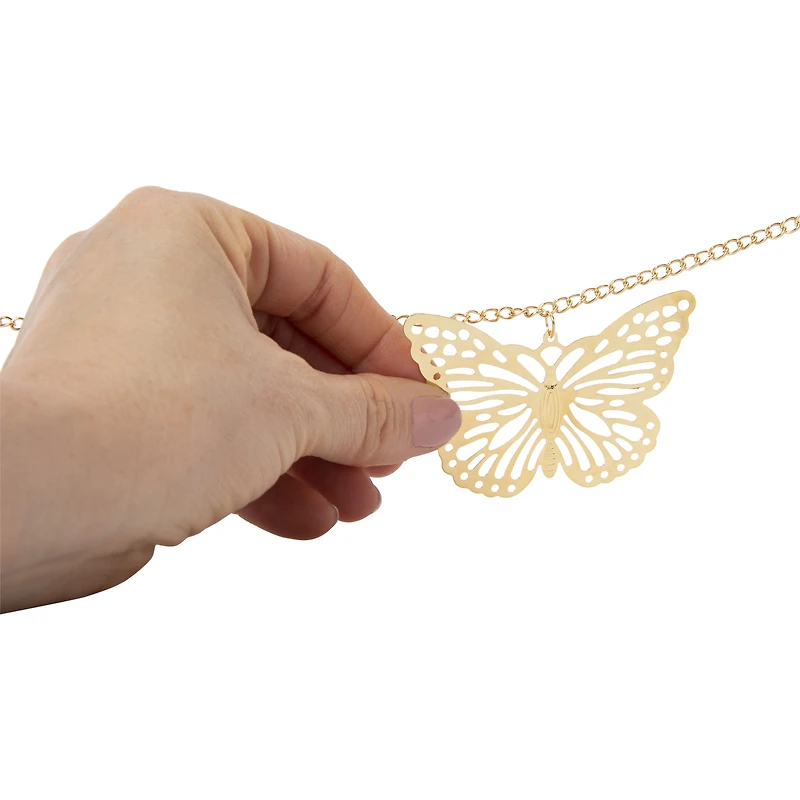 silver metal wall garland 2.5ft - stars