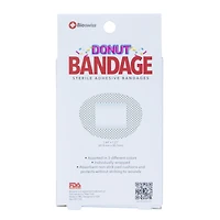 bioswiss® donut adhesive bandages 24-count