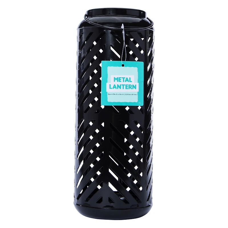 metal cut-out lantern