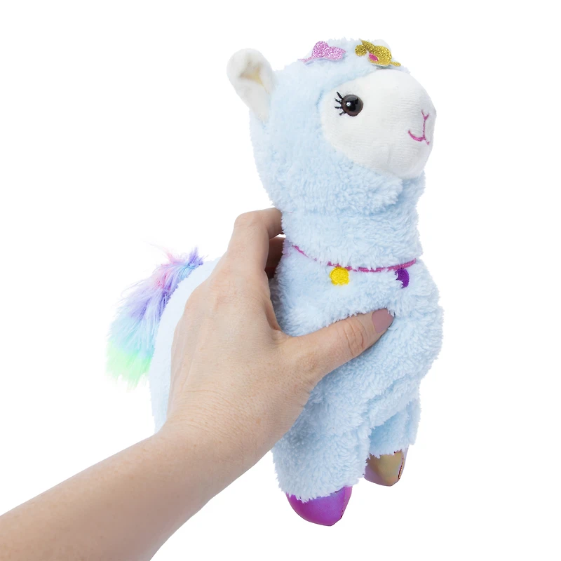 cute & cuddly standing llama stuffed animal 10.5in