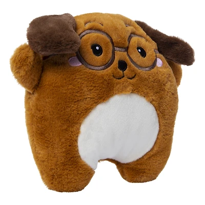 dog with glasses stuffed animal 9in