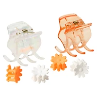 festival fun 6-piece hair claw set - orange