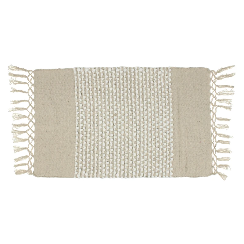 woven fringe rug 2ft x 3ft