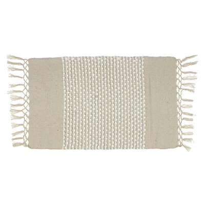 woven fringe rug 2ft x 3ft