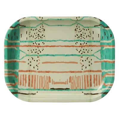 aquarelle decorative tray 7in x 5.5in - pink