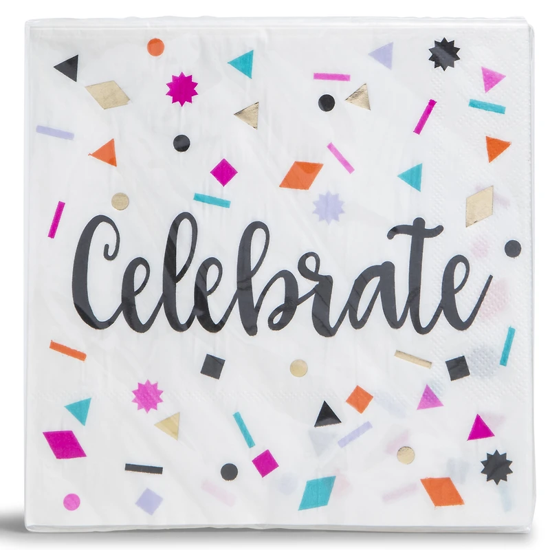 Celebrate Confetti Birthday Napkins 16-Count