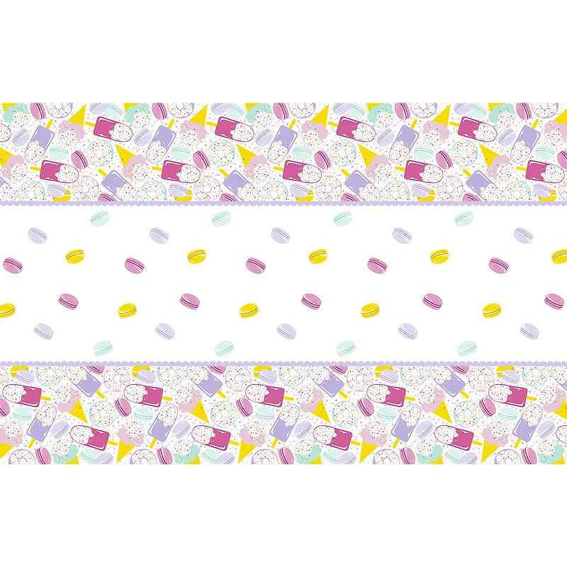 Frosted Sprinkles Birthday Plastic Tablecloth 54in X 84in