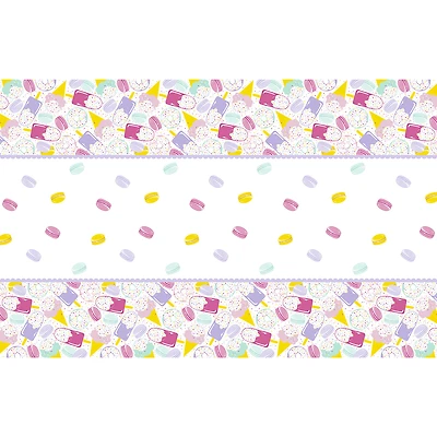 Frosted Sprinkles Birthday Plastic Tablecloth 54in X 84in