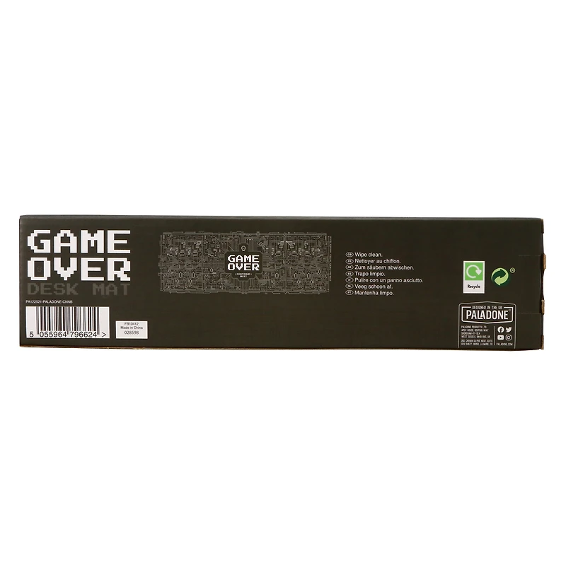 game over gaming desk mat 27.5in x 10.2in