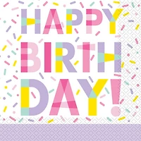 Frosted Sprinkles Birthday Napkins 16-Count