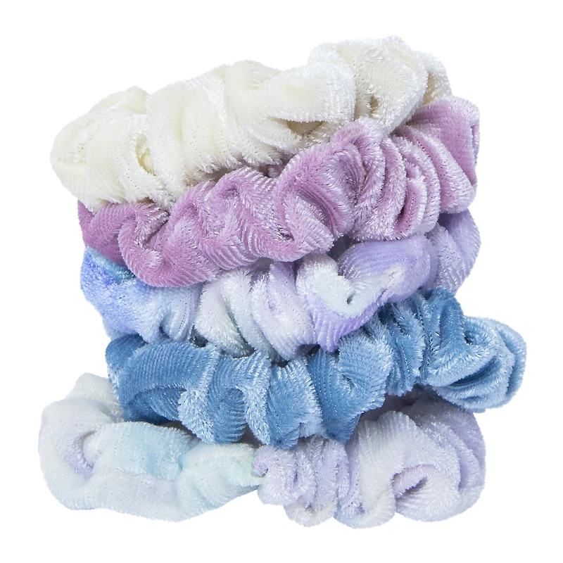 velvet mini scrunchies 5-pack