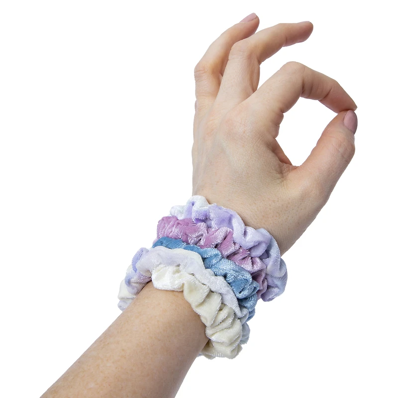 velvet mini scrunchies 5-pack