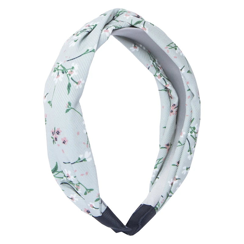 floral fabric twist headband