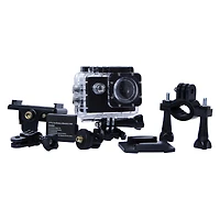 high definition action camera w/ accessories kit