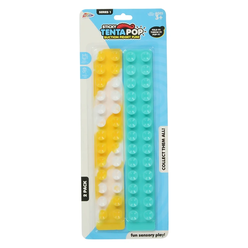 grafix® sticky tentapop suction fidget toy 2-pack