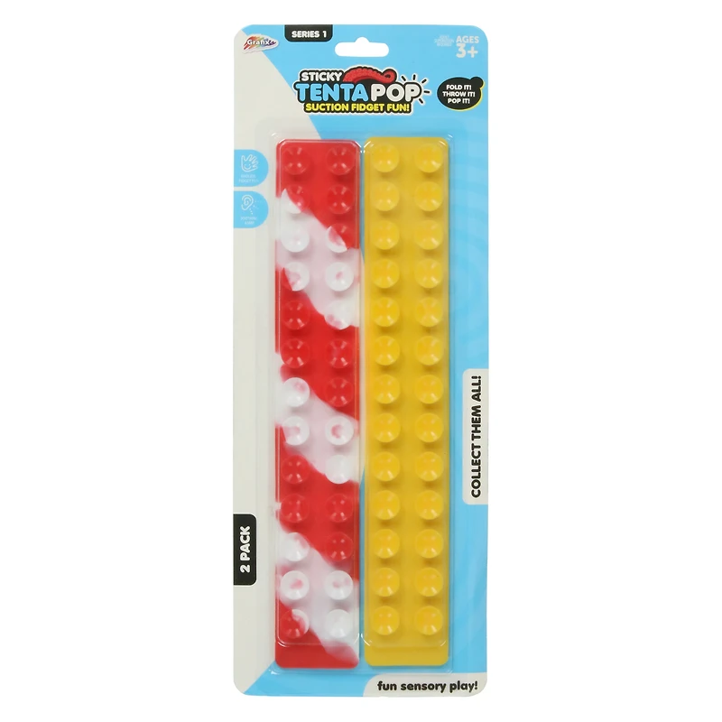 grafix® sticky tentapop suction fidget toy 2-pack
