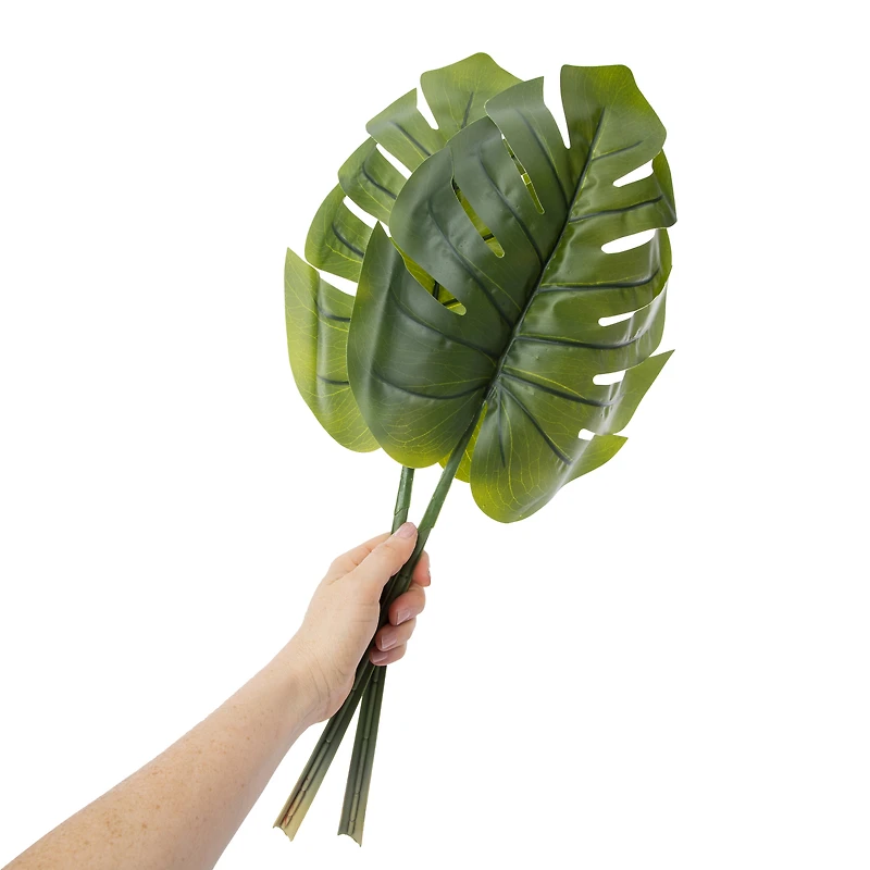 faux monstera stem 22in 2-pack