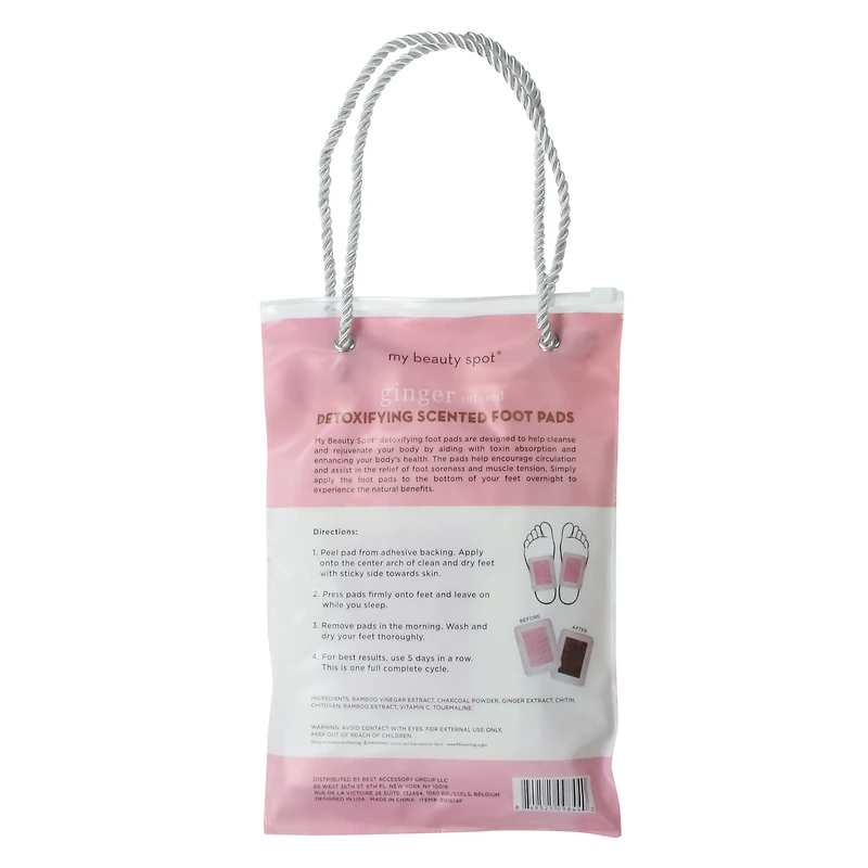 my beauty spot® ginger detoxifying scented foot pads, 5 pairs