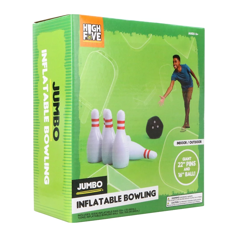 jumbo inflatable bowling game 7-piece set