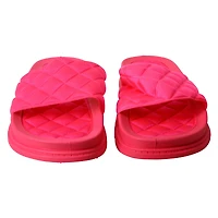 Ladies Black Quilted Slide Sandals