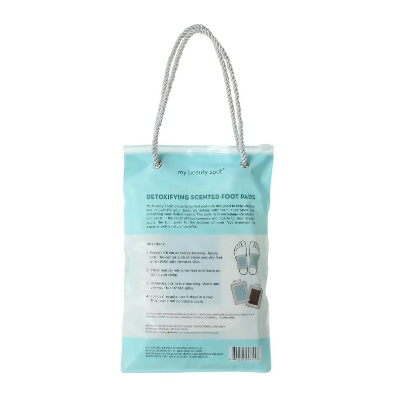 my beauty spot® coconut detoxifying scented foot pads, 5 pairs