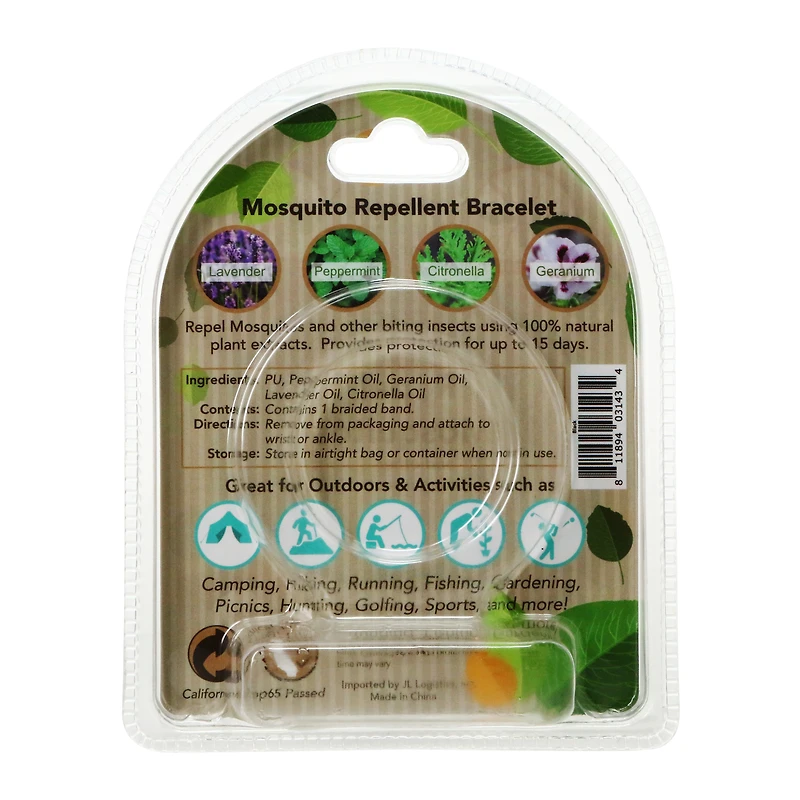 essential oil-infused bug repellant wristband