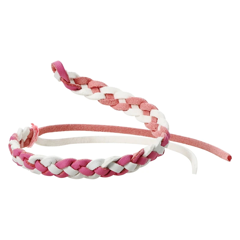 Essential Oil-infused Bug Repellant Wristband - Pink/White