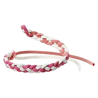 Essential Oil-infused Bug Repellant Wristband - Pink/White